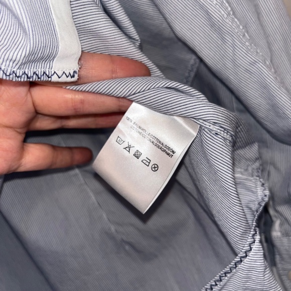 Marc O’Polo Long Sleeve Button Down Pin Striped Blue Top - XL - Picture 4 of 5